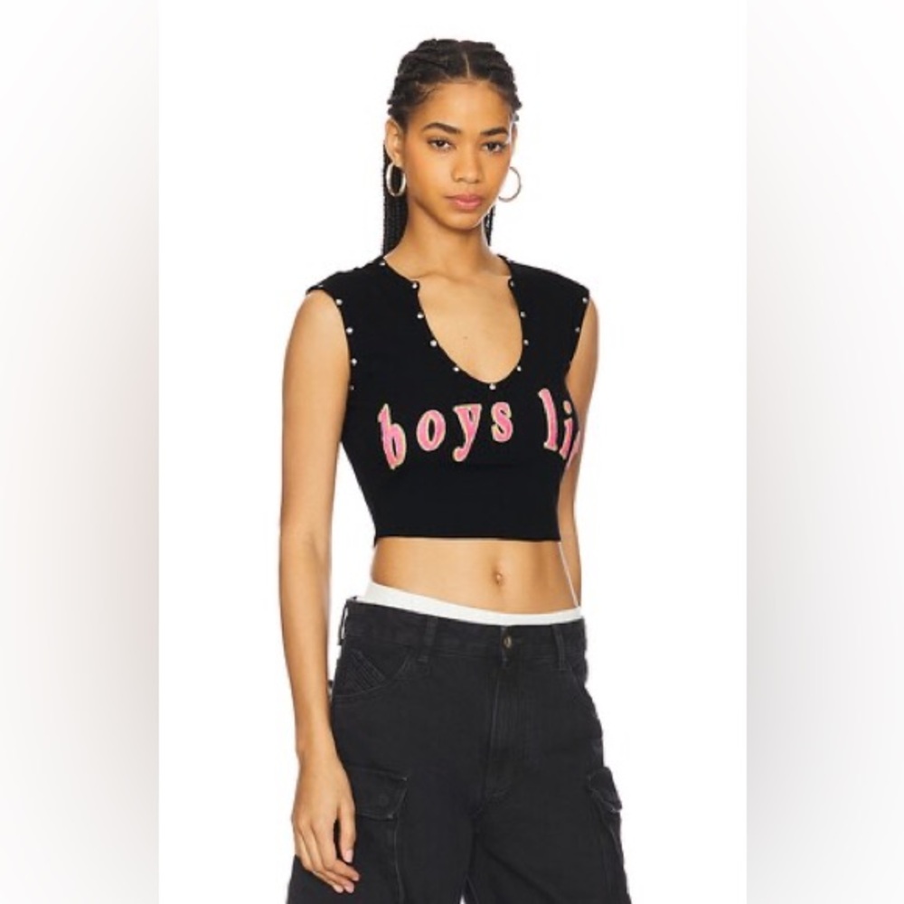 Boys Lie Crop Top NWT